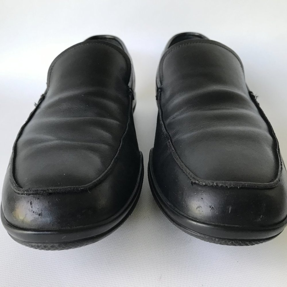 PRADA Men's Black Leather Loafers 4D 1645